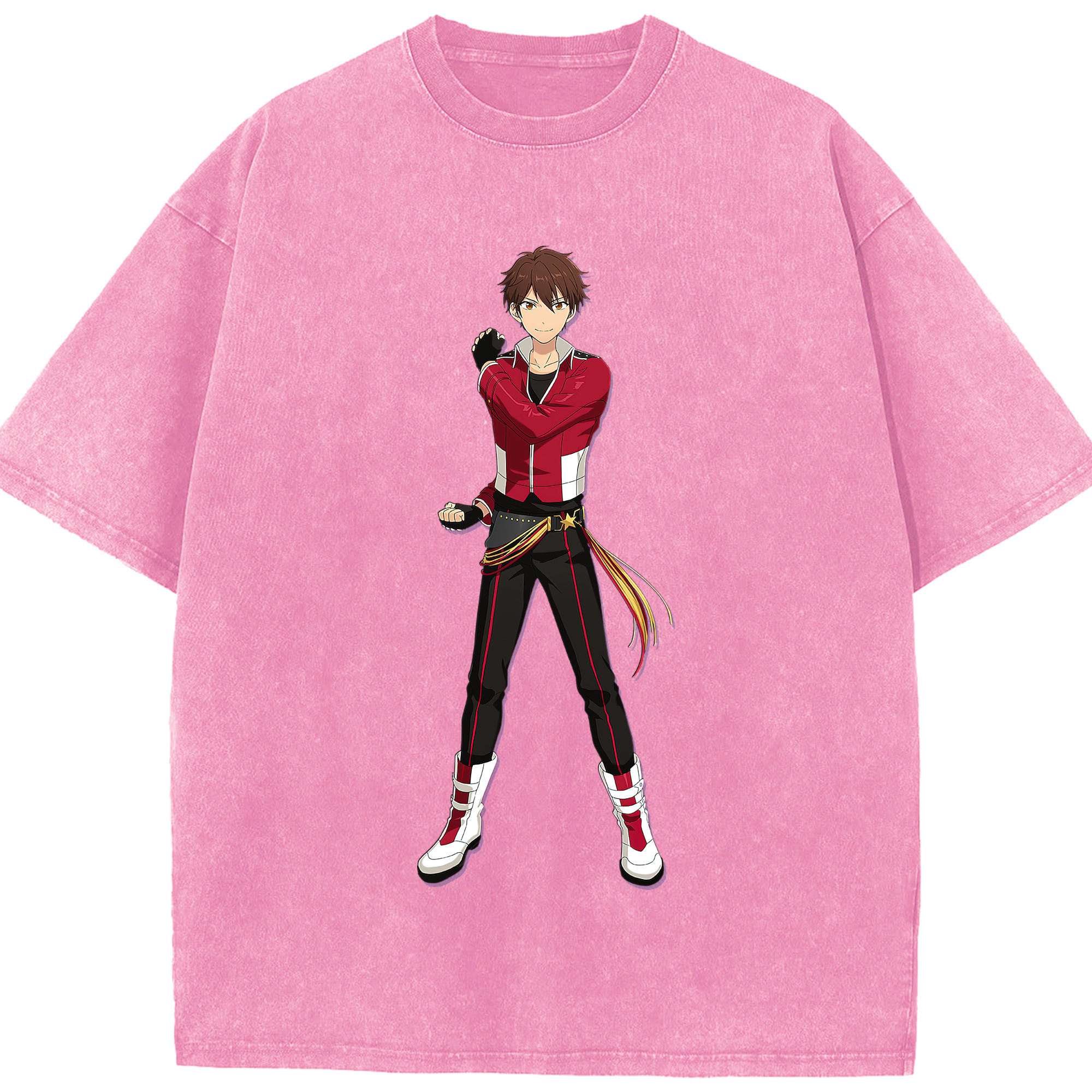 （画像用） あんさんぶるスターズ! Ensemble Stars 綿100% ヴィンテージ風 半袖Tシャツ（フロントプリント）